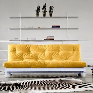 Sofa rozkładana Karup Fresh White/Amarillo