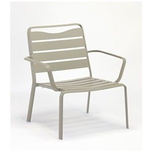 Szary metalowy fotel ogrodowy Spring – Ezeis