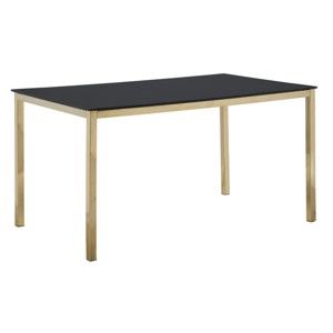 Stół w czarno-złotym kolorze Mauro Ferretti Glam, 75x140 cm