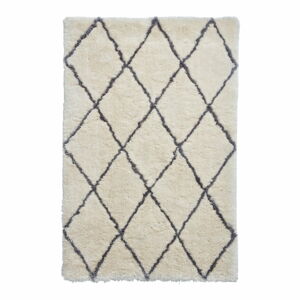 Beżowo-szary ręcznie tkany dywan Think Rugs Morocco Ivory & Grey, 120x170 cm