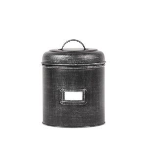 Czarny pojemnik metalowy LABEL51, ⌀ 17,5 cm
