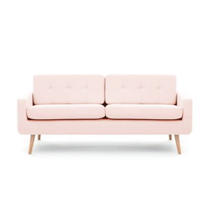 Pastelowo różowa sofa trzyosobowa VIVONITA Ina