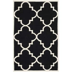 Czarny wełniany dywan Safavieh Alameda, 243x152 cm