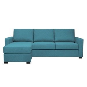 Niebieska 3-osobowa sofa HARPER MAISON Anna, lewy róg