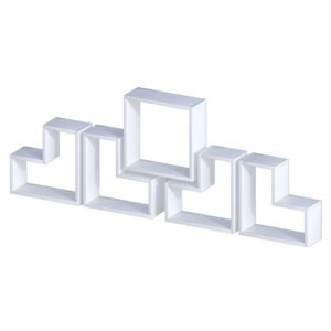 Biała wielopoziomowa półka 180 cm Elitra – Kalune Design