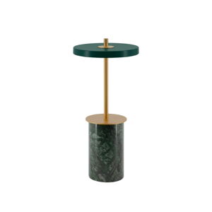 Zielona marmurowa lampa stołowa LED ze ściemniaczem z metalowym kloszem (wysokość 25,5 cm) Asteria Move Mini – UMAGE