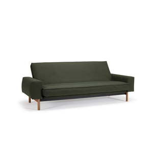 Ciemnozielona rozkładana sofa ze zdejmowanym obiciem Innovation Mimer Twist Dark Green