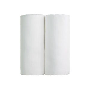 Zestaw 2 białych bawełnianych ręczników T-TOMI Tetra, 90x100 cm