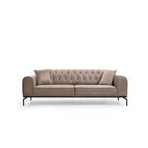 Jasnobrązowa rozkładana sofa 230 cm Siesta – Balcab Home