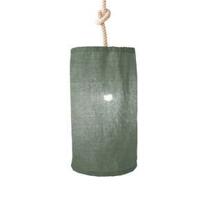 Lampa wisząca z abażurem z domieszką lnu Linen Couture Lamp Green Moss