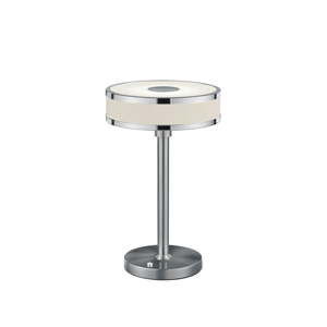 Lampa stołowa LED w srebrnym kolorze Trio Agento, wys. 32 cm