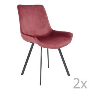 Zestaw 2 czerwonych krzeseł House Nordic Drammen