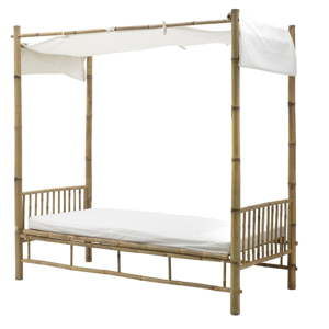 Bambusowe łóżko ogrodowe z baldachimem InArt Bamboo
