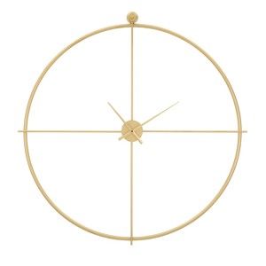 Zegar ścienny w złotej barwie Mauro Ferretti Devoria, ⌀ 100 cm