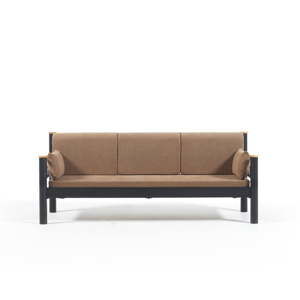 Brązowa 3-osobowa sofa ogrodowa Kappis, 80x210 cm