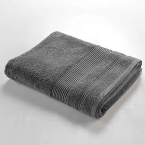 Ciemnoszary bawełniany ręcznik kąpielowy frotte 90x150 cm Tendresse – douceur d'intérieur