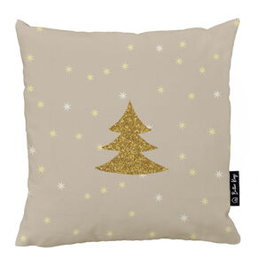 Poszewka na poduszkę ze świątecznym motywem 45x45 cm Gold Tree – Butter Kings