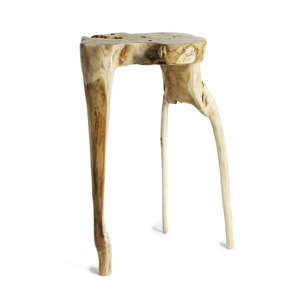 Stolik z drewna tekowego Simla Jungle, ⌀ 40 cm