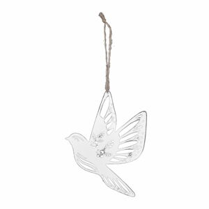 Biała wisząca dekoracja w kształcie ptaszka Ego Dekor Fairy