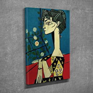 Reprodukcja na płótnie Pablo Picasso Jacqueline with Flowers, 30x40 cm