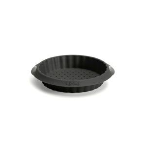 Czarna silikonowa formana tartę z kruchego ciasta Lékué Crunchy, ⌀ 12 cm