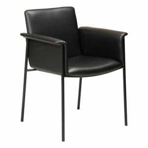 Czarne krzesło do jadalni z imitacji skóry DAN-FORM Denmark Vale