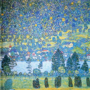 Obraz - reprodukcje 50x50 cm Lake, Gustav Klimt – Fedkolor