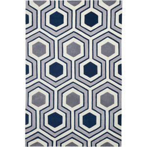 Niebieski dywan Think Rugs Hong Kong Hexagon, 150x230 cm