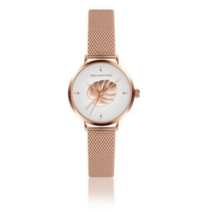 Damski zegarek z paskiem ze stali nierdzewnej w kolorze różowego złota Emily Westwood Monstera