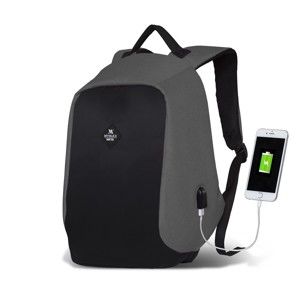 Czarno-szary plecak z portem USB My Valice SECRET Smart Bag