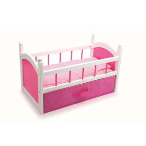 Drewniane łóżeczko dla lalek Legler Pink