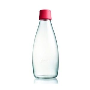 Malinowa butelka ReTap ze szkła z dożywotnią gwarancją, 800 ml