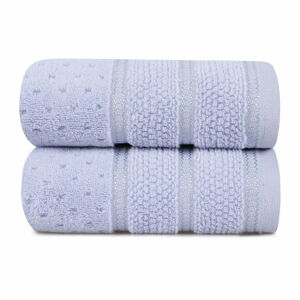 Zestaw 2 jasnoniebieskich bawełnianych ręczników Foutastic Arella, 50x90 cm
