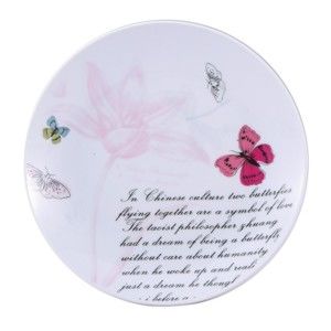 Talerz deserowy Bergner Pink Butterfly, 19 cm