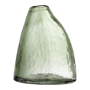 Zielony szklany wazon Bloomingville Ini, wys. 19 cm