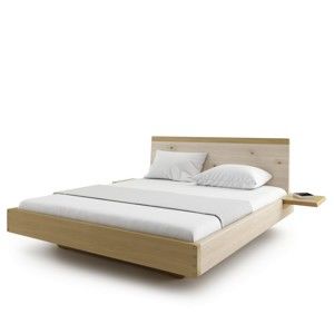 Łóżko 2-osobowe z litego drewna dębowego JELÍNEK Amanta, 200x200 cm
