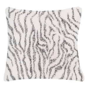 Biało-szara bawełniana poduszka dekoracyjna Tiseco Home Studio Zebra, 45x45 cm