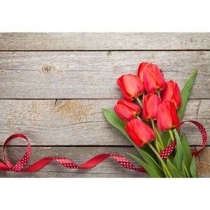 Dywan winylowy Tulips, 52x75 cm