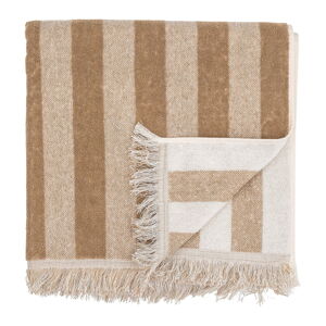 Brązowy/beżowy bawełniany ręcznik 50x100 cm Elaia – Bloomingville