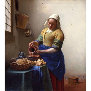 Obraz - reprodukcje 45x60 cm The Milkmaid, Jan Vermeer – Fedkolor