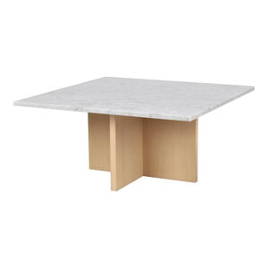 Biało-naturalny marmurowy stolik 90x90 cm Brooksville – Rowico