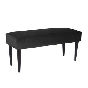 Czarne ławka z aksamitnym obiciem Leitmotiv Luxury
