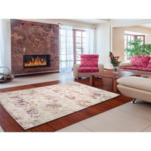 Beżowy dywan z domieszką bawełny Universal Chenile Beig, 80x150 cm