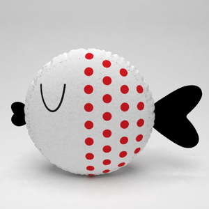 Poduszka dziecięca OYO Kids Fish With Red Dots