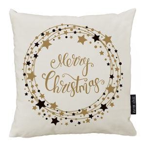 Świąteczna poduszka z poszewką z bawełny Butter Kings Stars Wreath, 50x50
