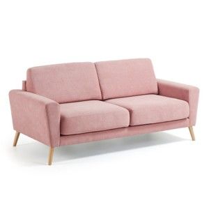Różowa sofa 3-osobowa La Forma Guy