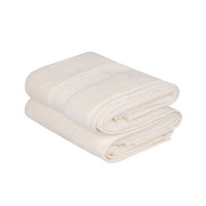 Zestaw 2 kremowych ręczników łazienkowych Mira, 90x50 cm