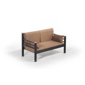 Brązowa 2-osobowa sofa ogrodowa Kappis, 80x150 cm