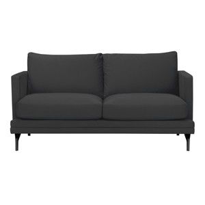Ciemnoszara sofa 2-osobowa z czarną konstrukcją Windsor & Co Sofas Jupiter