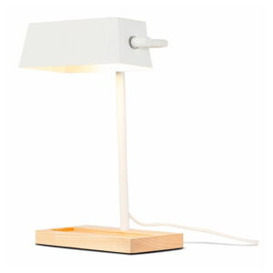 Biała/naturalna lampa stołowa z metalowym kloszem (wysokość 40 cm) Cambridge – it's about RoMi